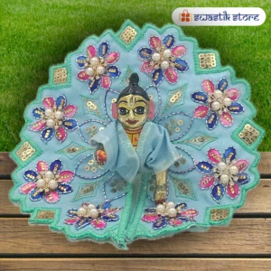 Heavy Blue & Pink Laddu Gopal Dress - Swastik Store