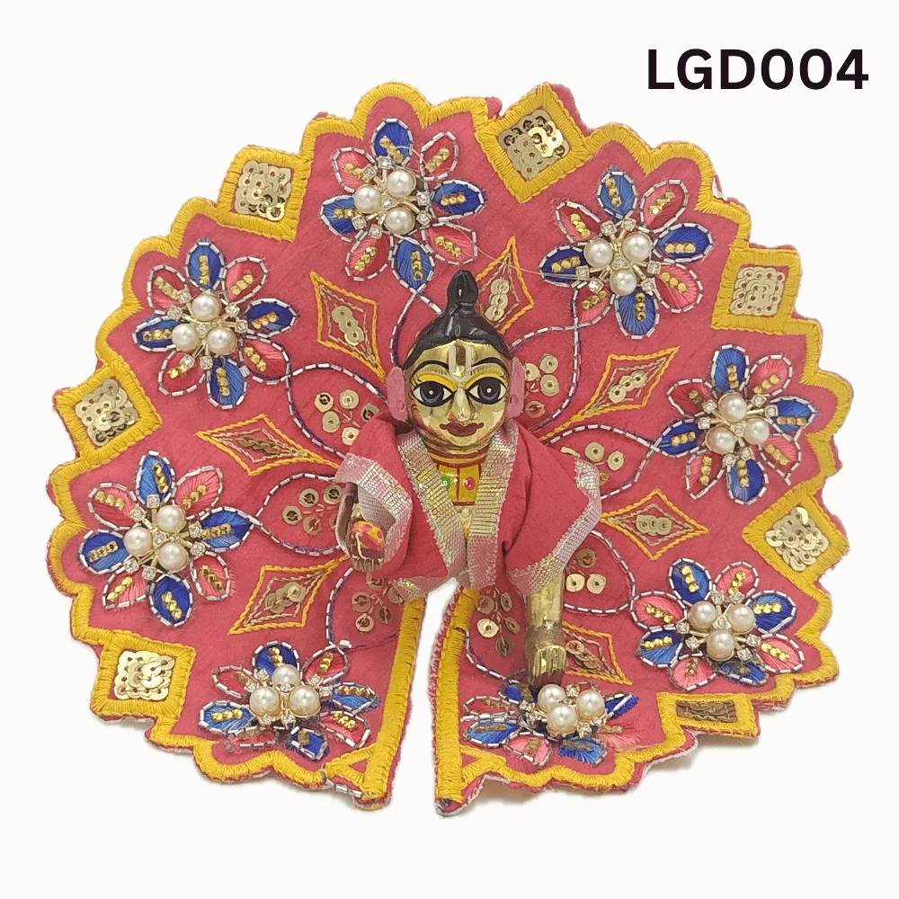 Red Laddu Gopal Dress designer heavy dress for janmashtami - Swastik Store Red Laddu Gopal Dress designer heavy dress for janmashtami - Swastik Store
