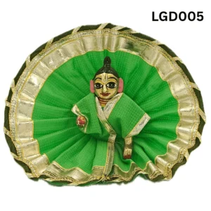 Laddu Gopal Dress Summer Green Color With Golden Lace - Swastik Store Laddu Gopal Dress Summer Green Color With Golden Lace - Swastik Store