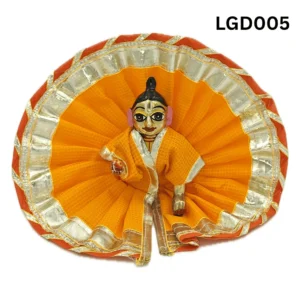Laddu Gopal Dress Summer Orange Color With Golden Lace - Swastik Store Laddu Gopal Dress Summer Orange Color With Golden Lace - Swastik Store