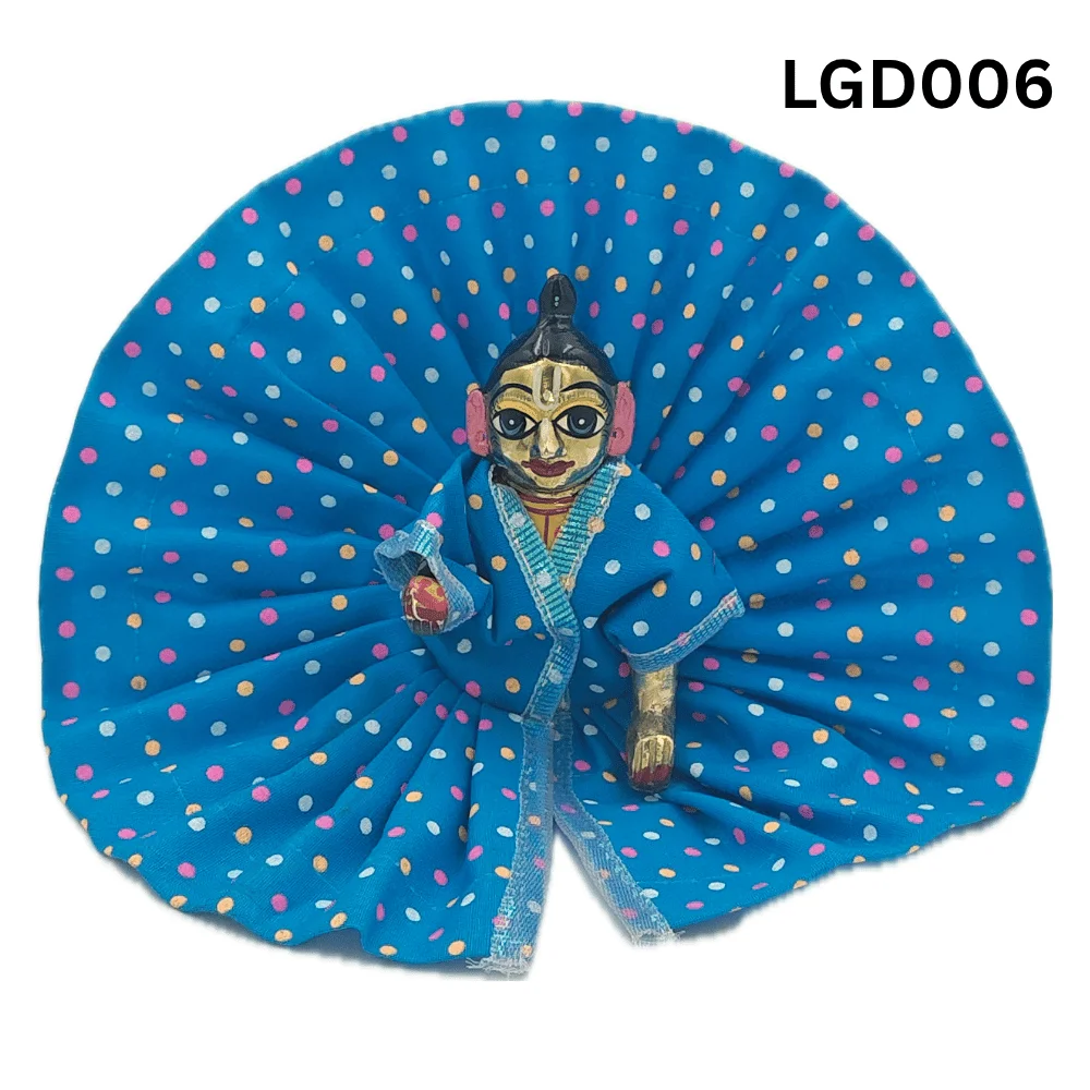 Laddu Gopal Dress Summer Blue Color With Polka Dots - Swastik Store Laddu Gopal Dress Summer Blue Color With Polka Dots - Swastik Store
