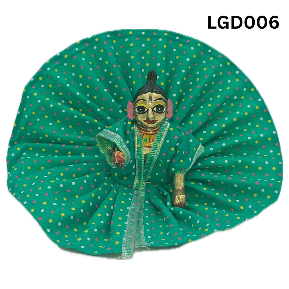 Laddu Gopal Dress Summer Green Color With Polka Dots - Swastik Store Laddu Gopal Dress Summer Green Color With Polka Dots - Swastik Store