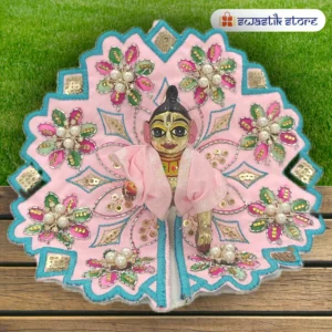Heavy Pink & Blue Laddu Gopal Dress - Swastik Store