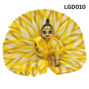 Laddu Gopal Dress Summer Yellow Color Waves Design