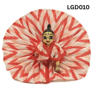 Laddu Gopal Dress Summer Red Color Waves Design