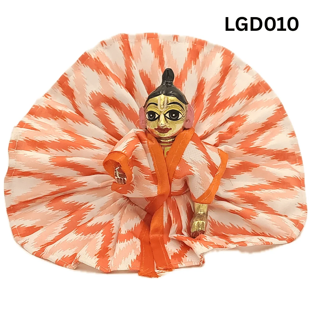 Laddu Gopal Dress Summer Orange Color Waves Design - Swastik Store Laddu Gopal Dress Summer Orange Color Waves Design - Swastik Store