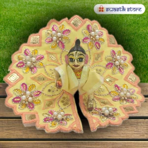 Laddu Gopal dress heavy Yellow and Orange dress designed for all occassion - Swastik Store