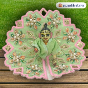 Laddu Gopal dress heavy Pink and Green dress designed for all occassion - Swastik Store